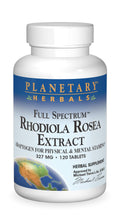Planetary Herbals Rhodiola Rosea Extract Full Spectrum 327mg – Adaptogen for Physical & Mental Stamina | 120 Tablets