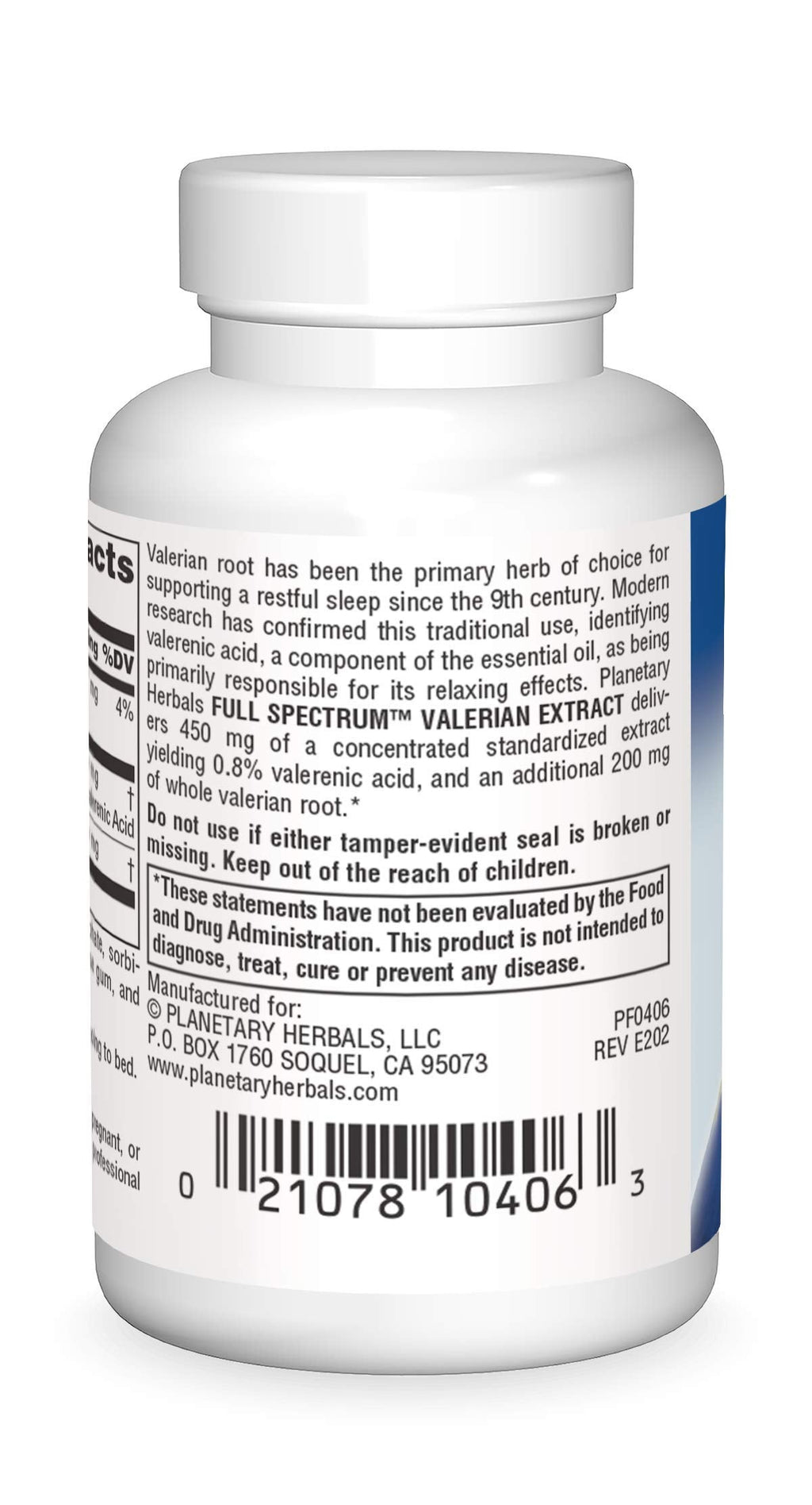 Planetary Herbals Full Spectrum Valerian Extract Tablets – Sleep Support