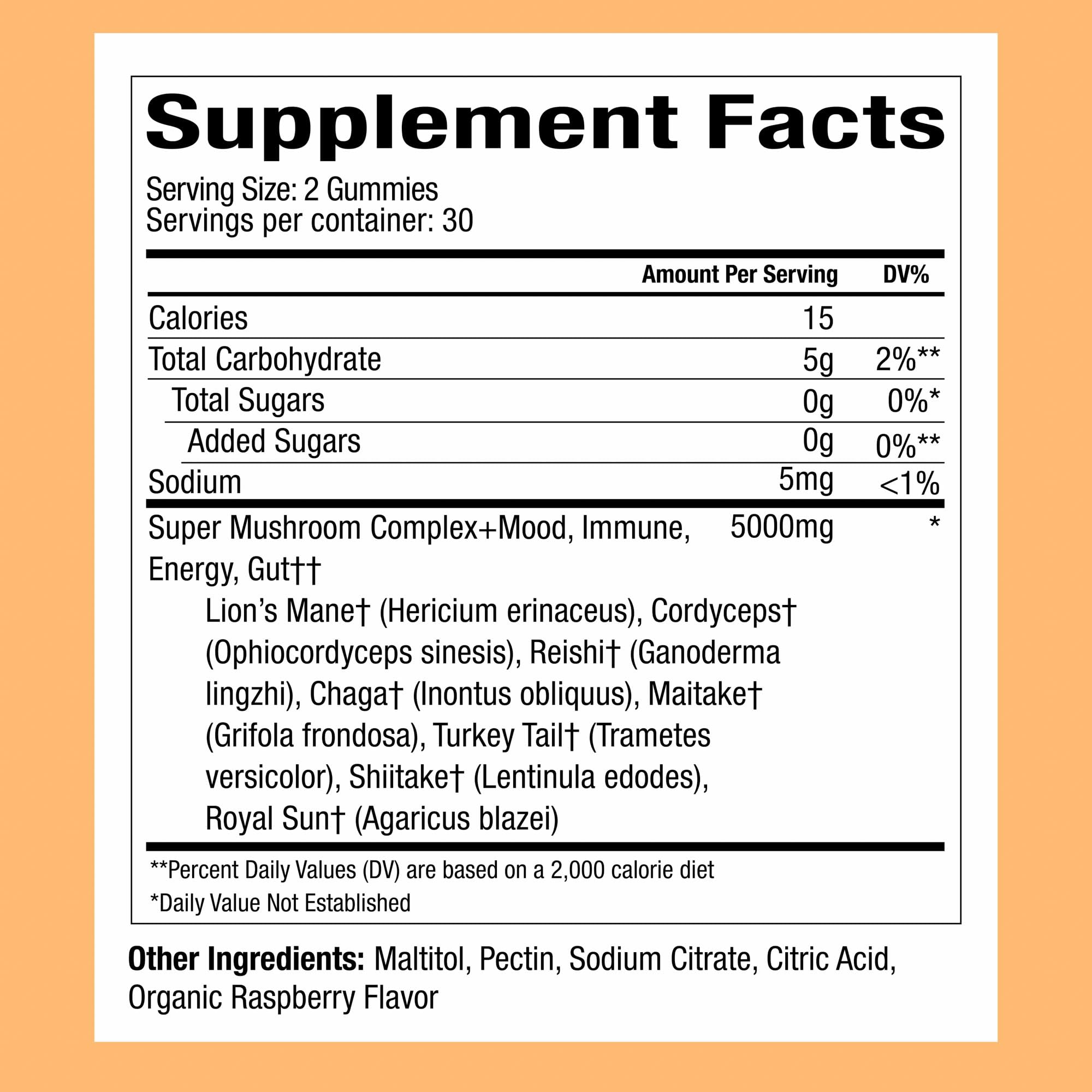 WonderDay Extra Strength Mushroom Gummies | Plant People – Sugar-Free, 60 Count