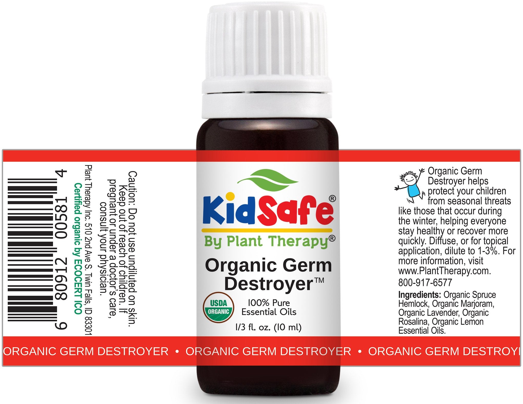 Plant Therapy KidSafe Destroyer Essential Oil Blend 10 mL | 100% Pure
