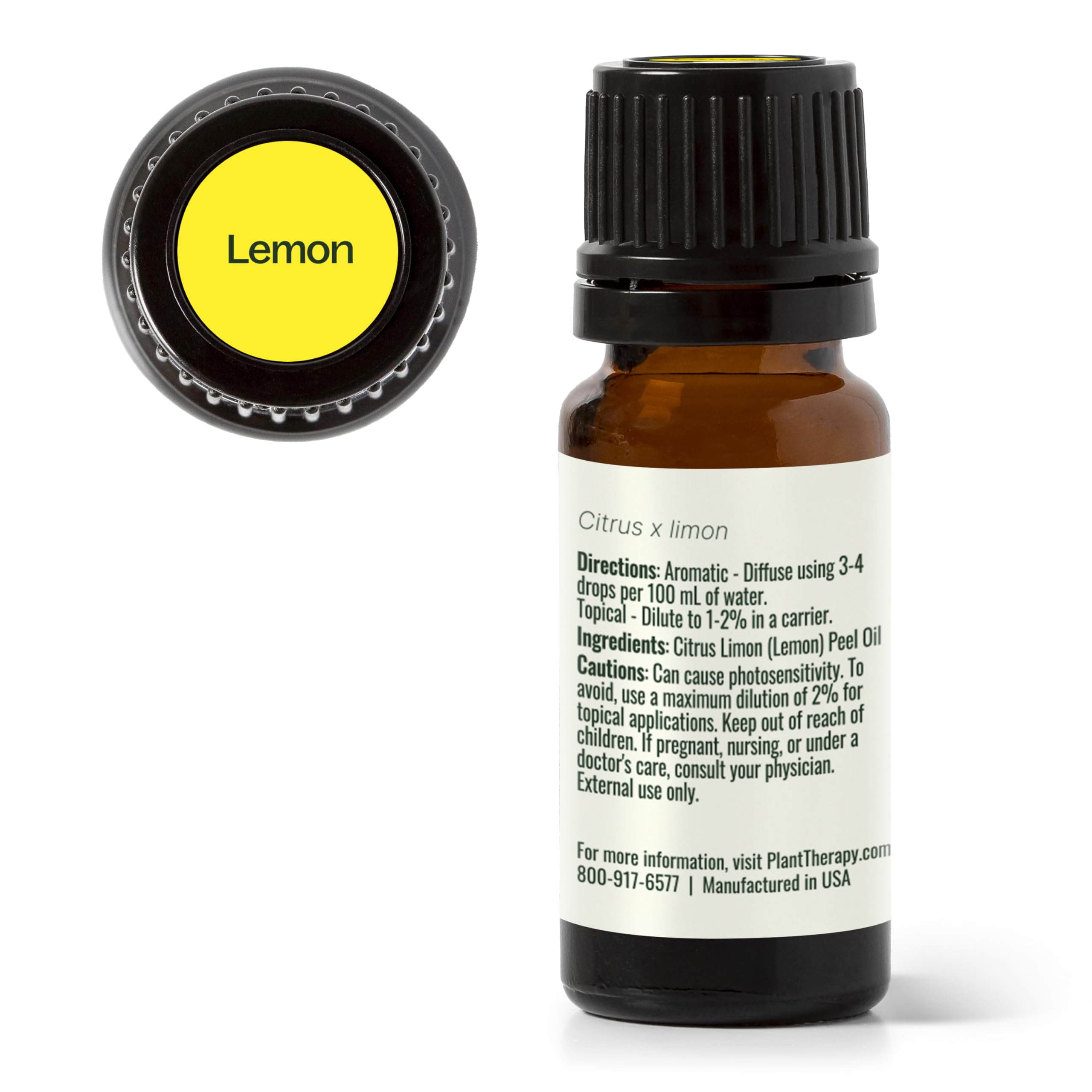 Plant Therapy Lemon Essential Oil 10 mL | Pure, Undiluted Aromatherapy