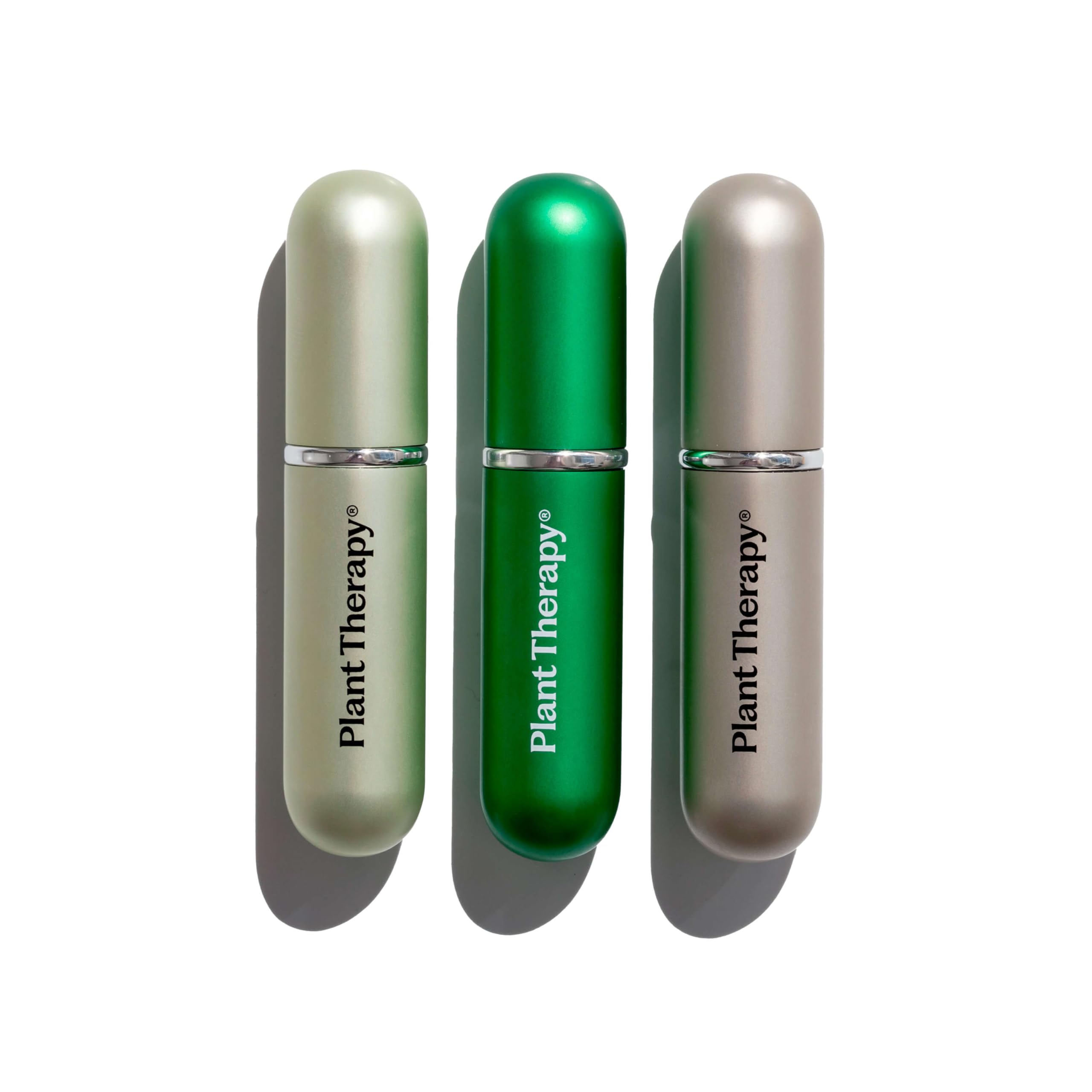 Plant Therapy Aromatherapy Nasal Inhaler 3-Pack – Portable Aluminum & Glass Inhalers