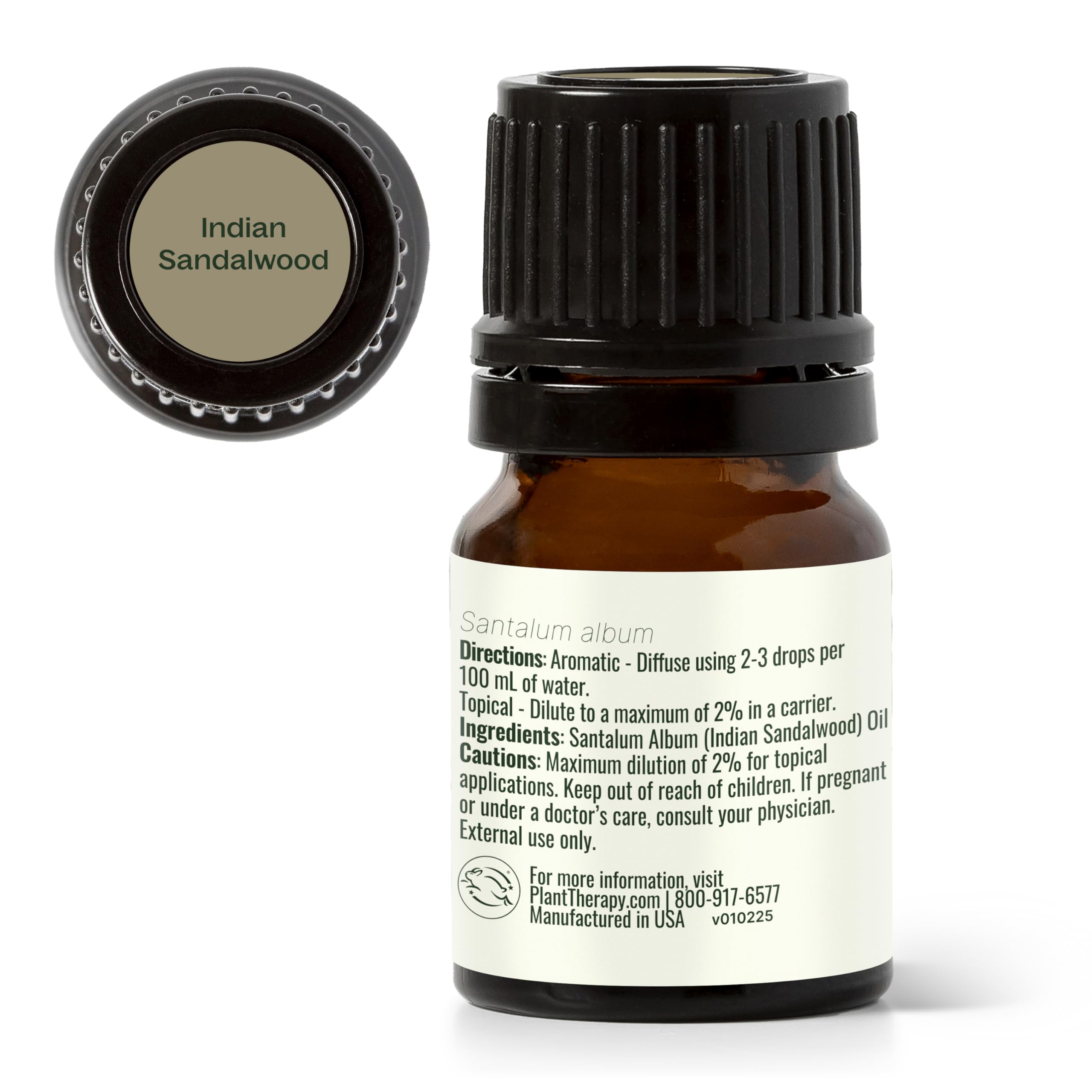 Plant Therapy Sandalwood Indian Essential Oil 2.5 mL – 100% Pure, Therapeutic Grade