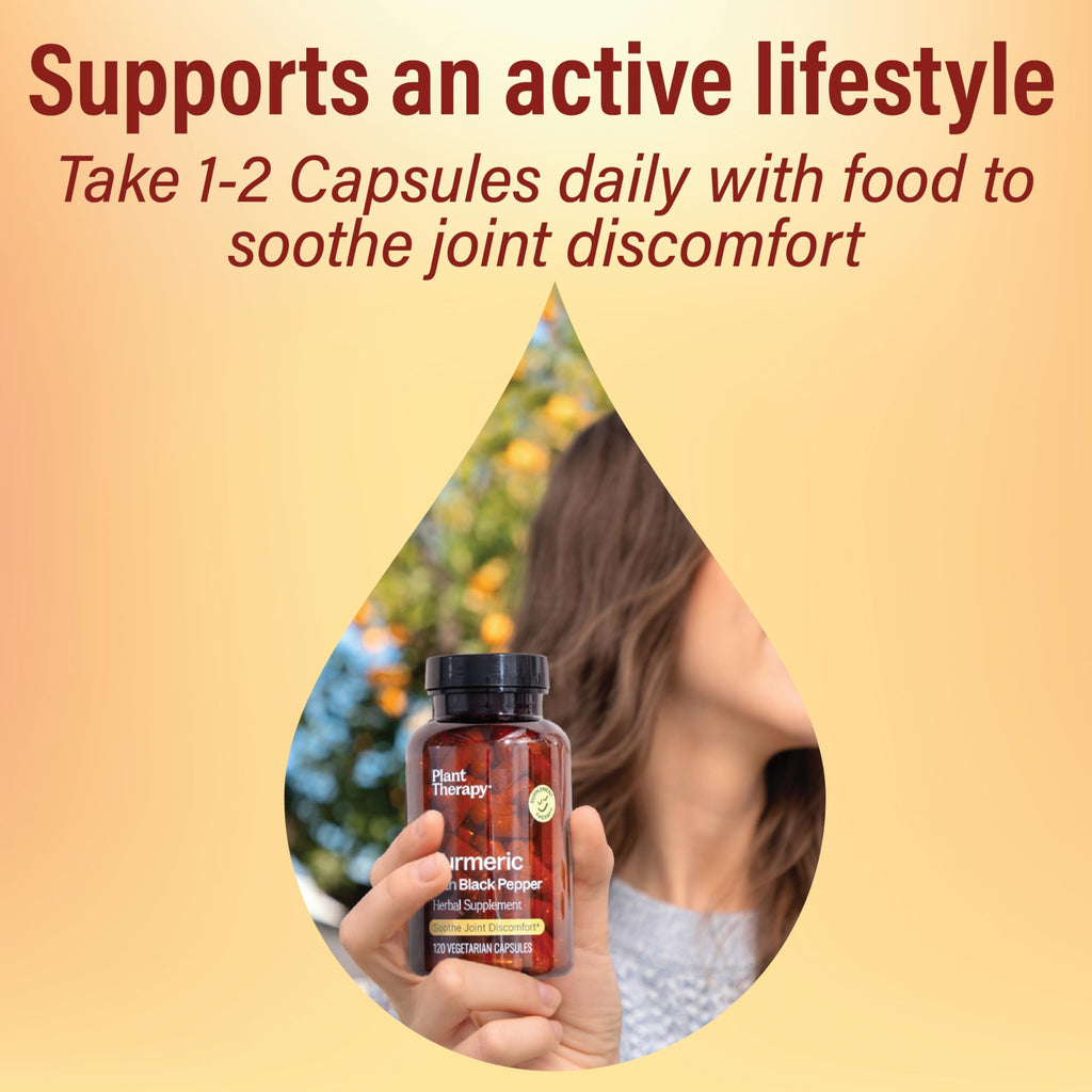 Plant Therapy Turmeric Black Pepper Capsules – USA Made, 4-Month Supply