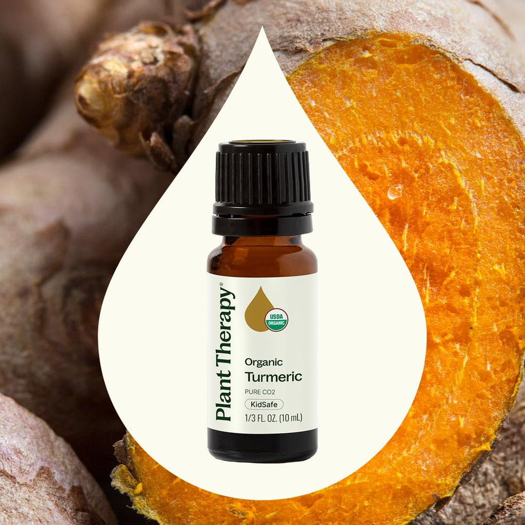 Plant Therapy USDA Certified Organic Turmeric CO2 Essential Oil 10 mL (1/3 oz) - 100% Pure, Undiluted, Therapeutic Grade