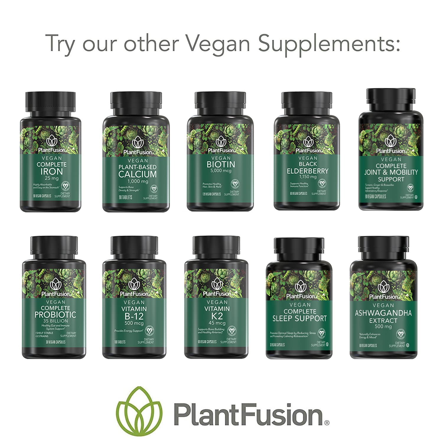 PlantFusion Vegan Vitamin D3 2000IU | Organic D3 from Vitashine Lichen | 60 Tablets