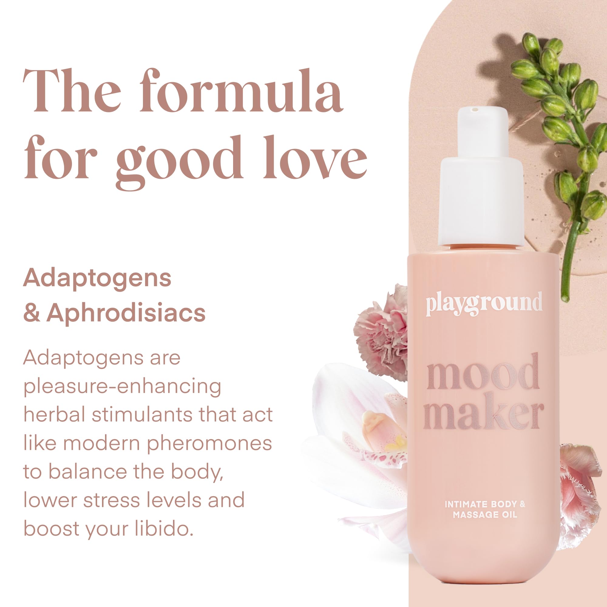 Playground Mood Maker: Pleasure-Enhancing Massage Oil with Adaptogens & Aphrodisiacs
