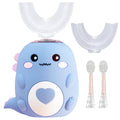 PLAYIKO Kids U Shaped Electric Toothbrush - 4 Heads, 360° Sonic, 3 Modes, IPX7 (Ages 2-12)