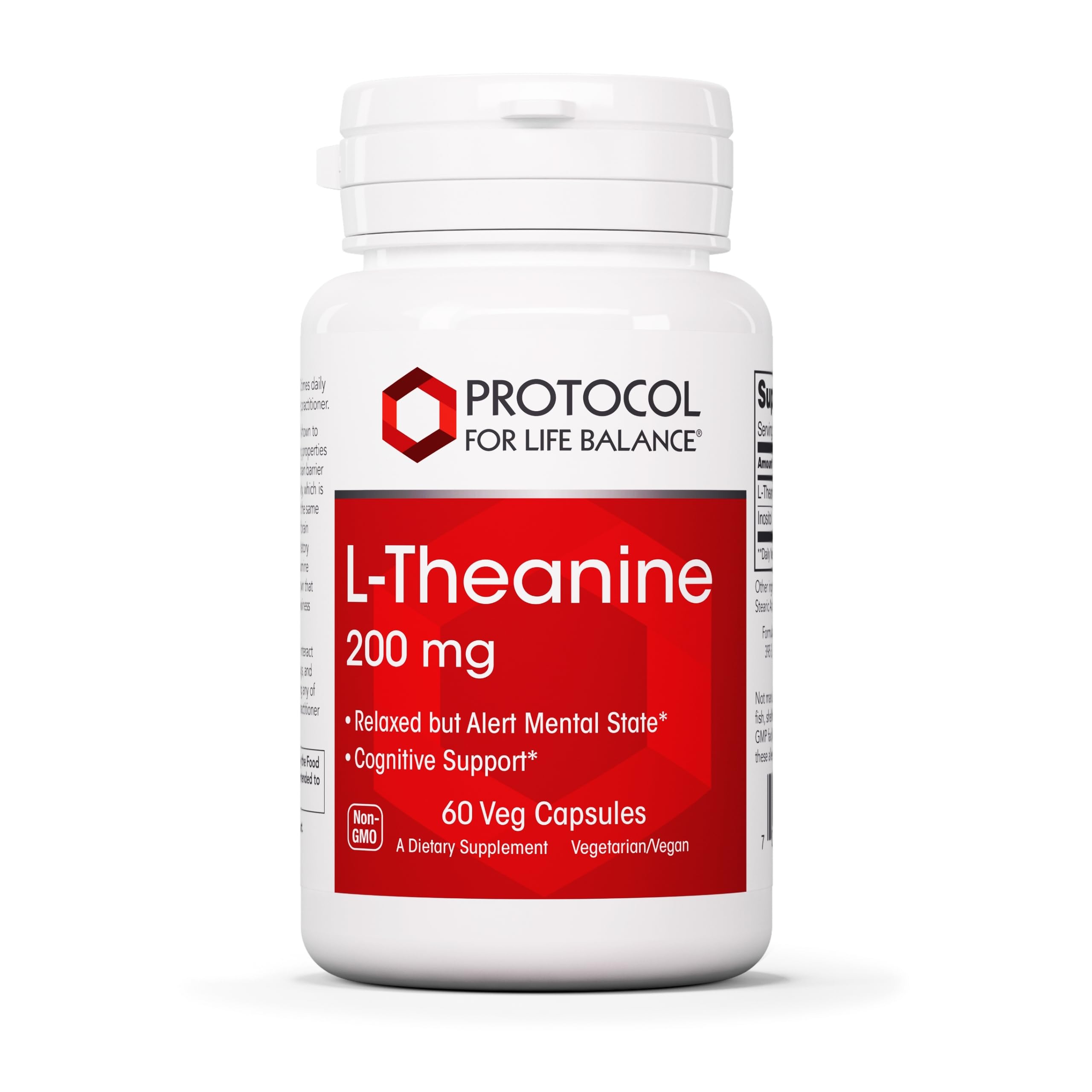 L-Theanine 200mg | Non-Drowsy Stress Relief | 60 Veg Caps