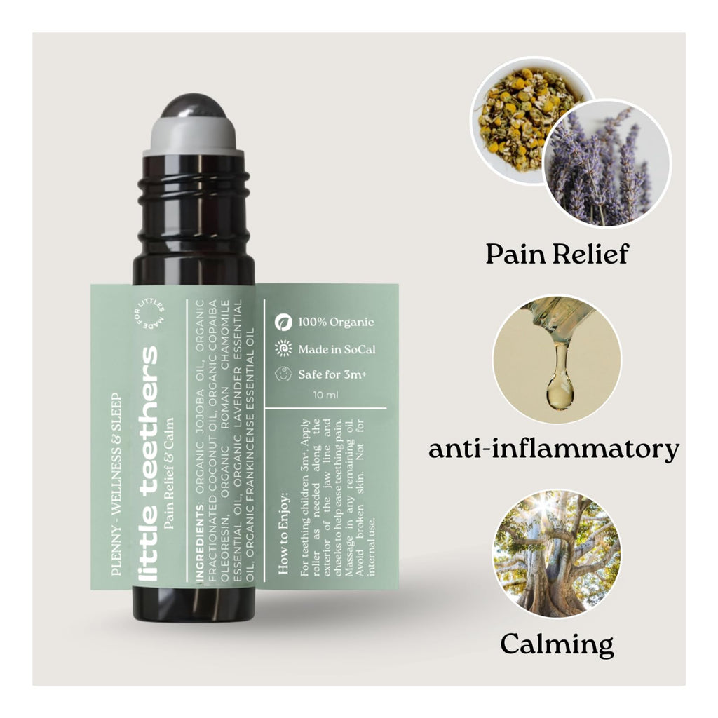 PLENNY Teething Relief Roller – Organic Essential Oils (3 Months+)