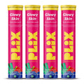 PLIX Glowy Skin 500mg Glutathione | Hyaluronic Acid, Vitamin C & Berries | 60 Effervescent Tablets – Strawberry
