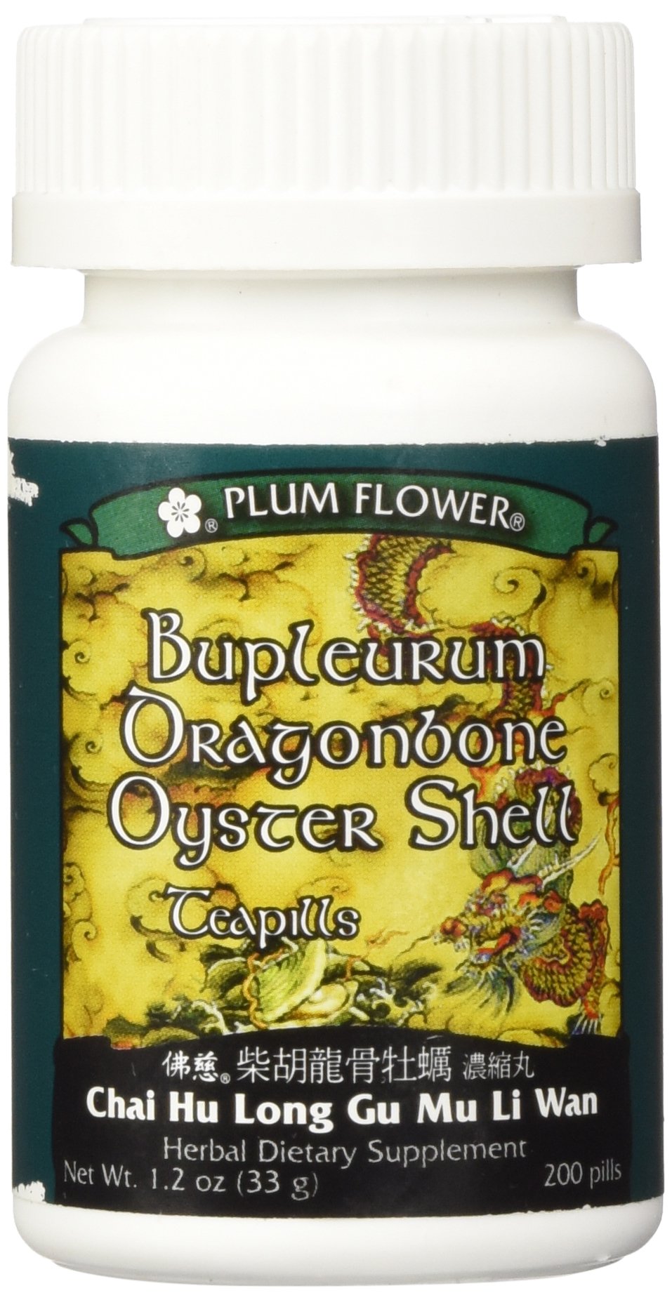 Bupleurum Dragonbone Oystershell Pills (Chai Hu Long Gu Mu Li Wan) 200 ct — Plum Flower by Plum Flower