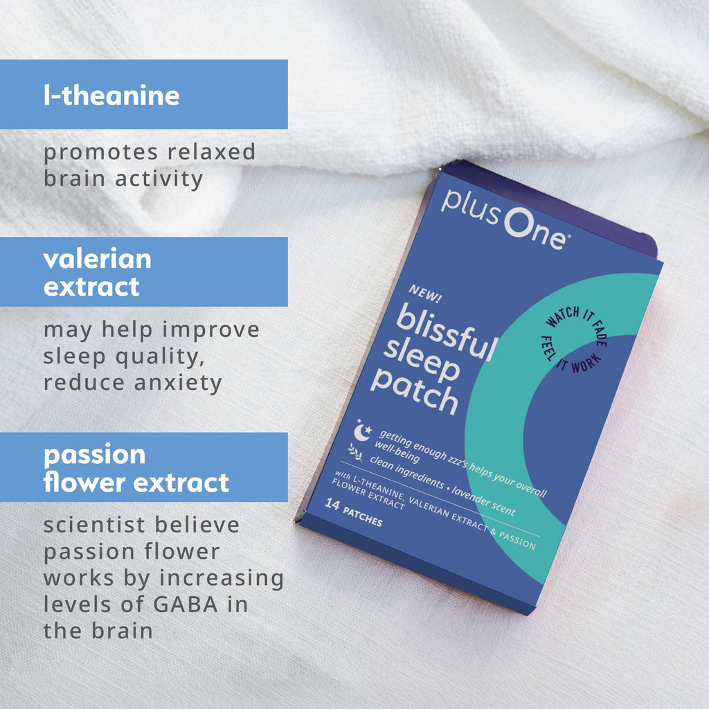 plusOne Blissful Sleep Patch – Magnesium & L-Theanine for Relaxation & Sleep