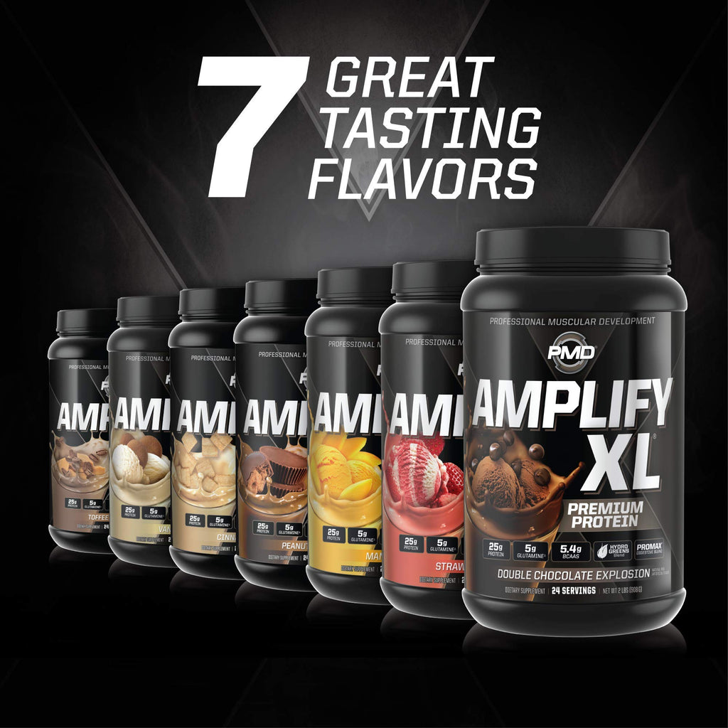 PMD Sports Amplify XL Premium Whey Protein + Greens Blend – 48 Servings