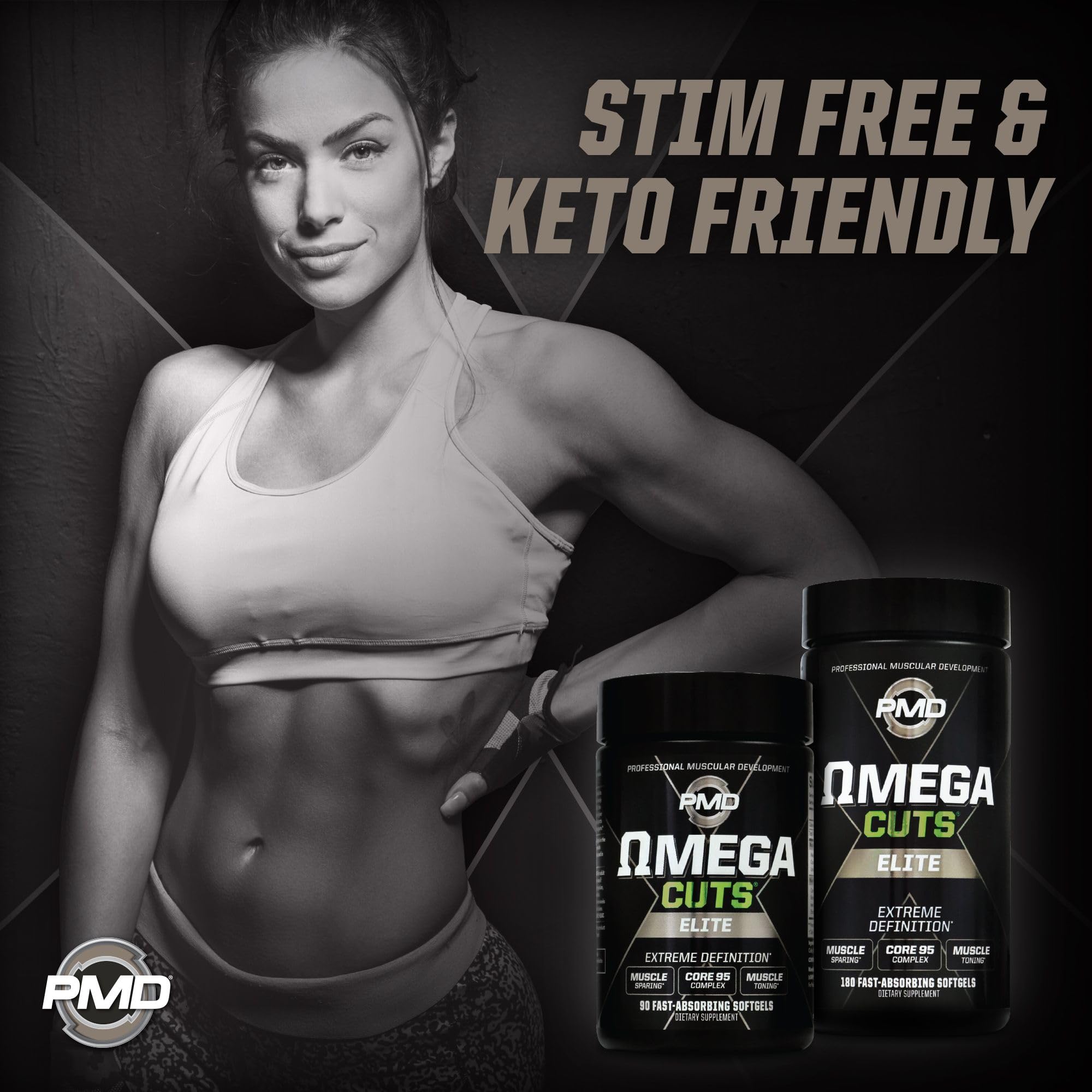 PMD Omega Cuts Elite – Fat Loss & Muscle Definition Formula (180 Softgels) – Stimulant Free