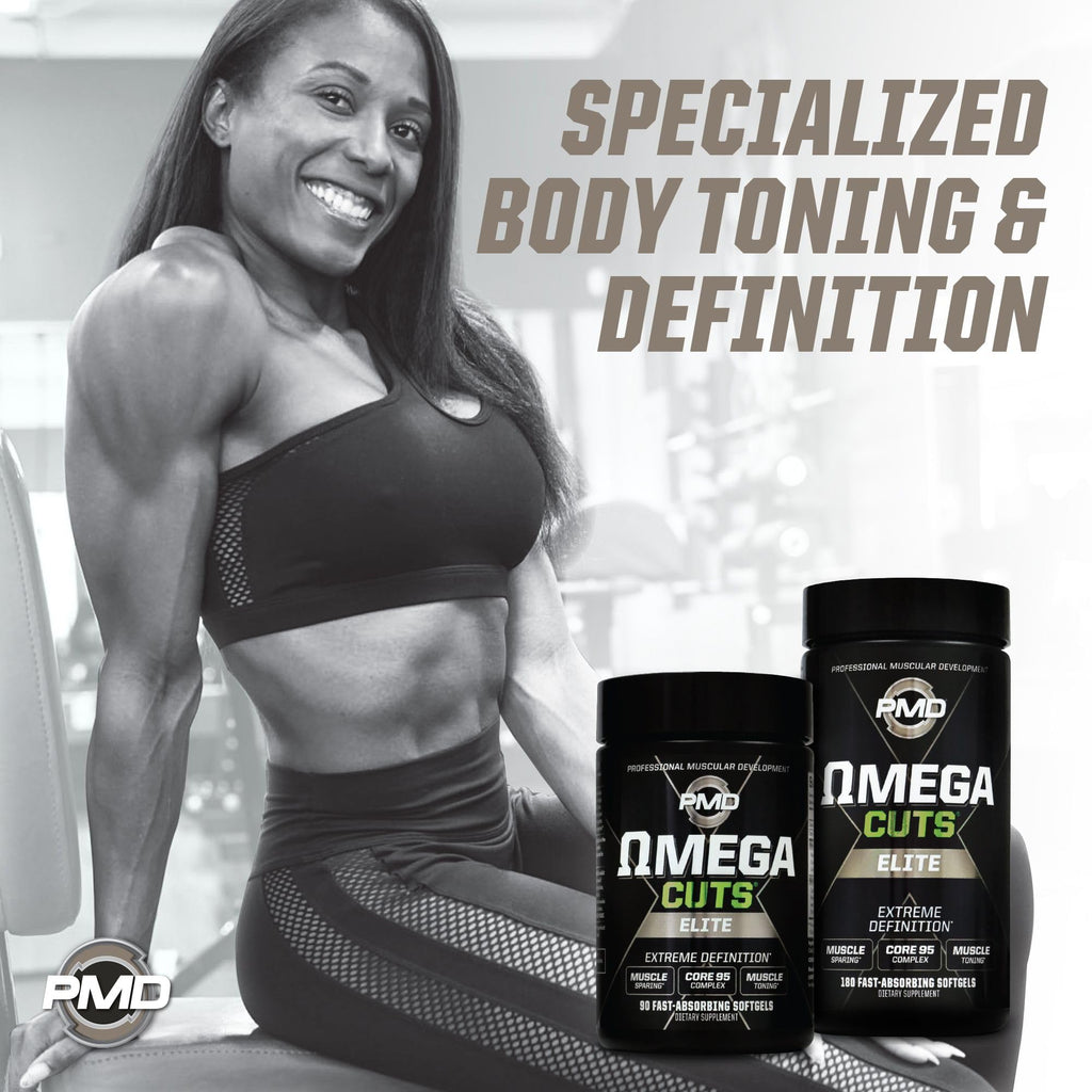 PMD Omega Cuts Elite – Fat Loss & Muscle Definition Formula (180 Softgels) – Stimulant Free