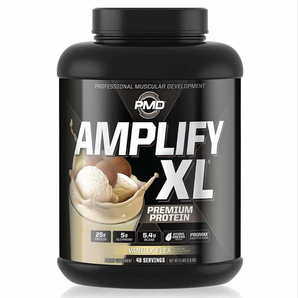 PMD Amplify XL Premium Whey Protein with Hydro Greens Blend – Vanilla Flex