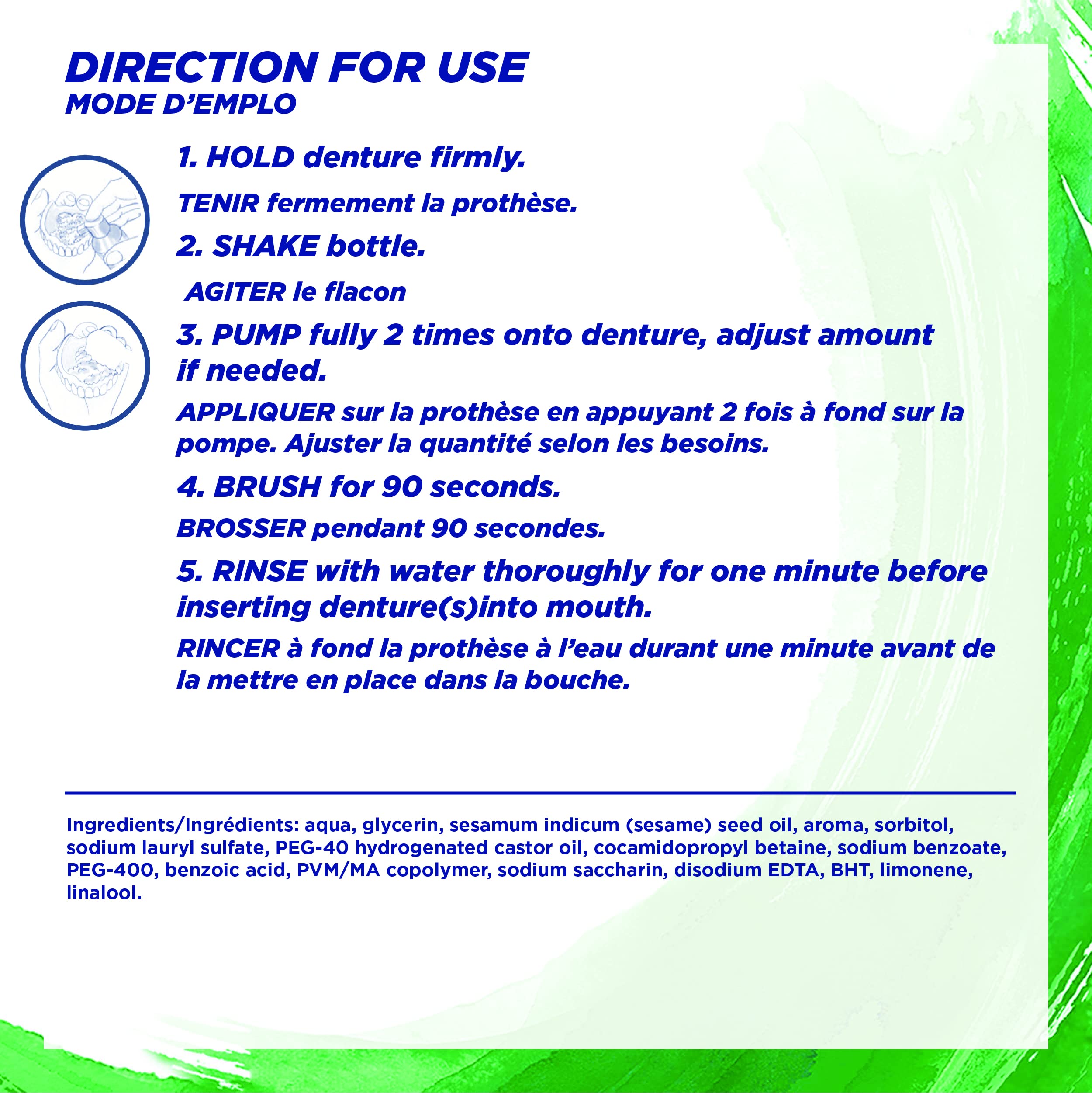 Polident Fresh Cleanse Foaming Denture Cleanser 125ml