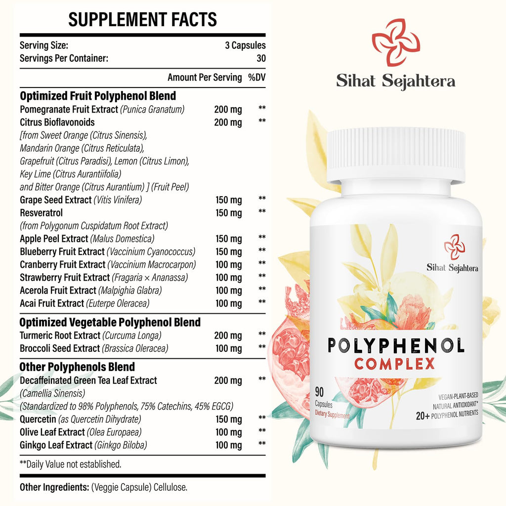 67,500 MG Polyphenols Supplement – Powerful Antioxidants (90 Capsules)