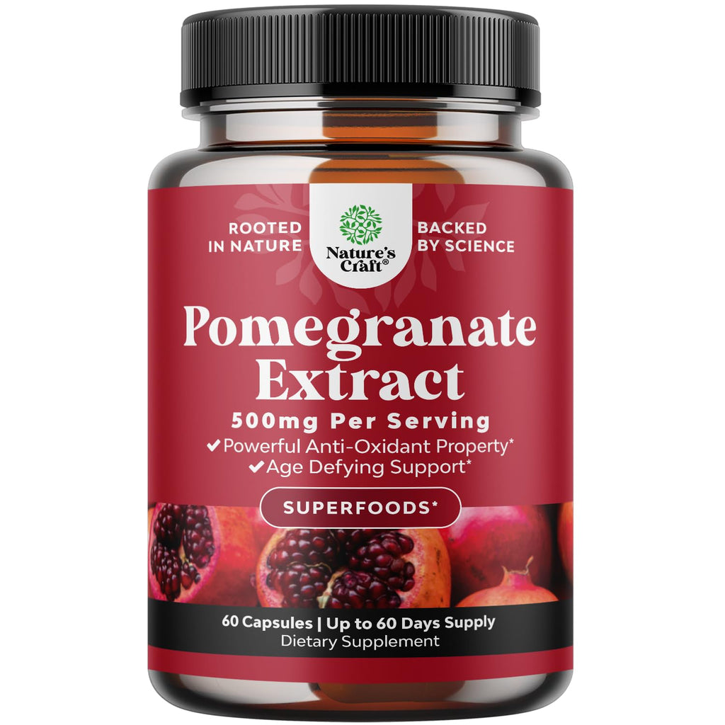 Pomegranate Extract Capsules – Antioxidant Supplement for Heart, Brain, Joints & Pre-Workout