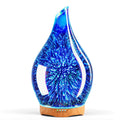Porseme 280ml 3D Glass Essential Oil Diffuser – Ultrasonic Humidifier, Auto Shut-Off, BPA Free