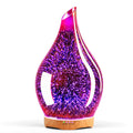 Porseme 280ml Essential Oil Diffuser | 3D Glass Aromatherapy Diffuser with Timer & Color Changing Lights