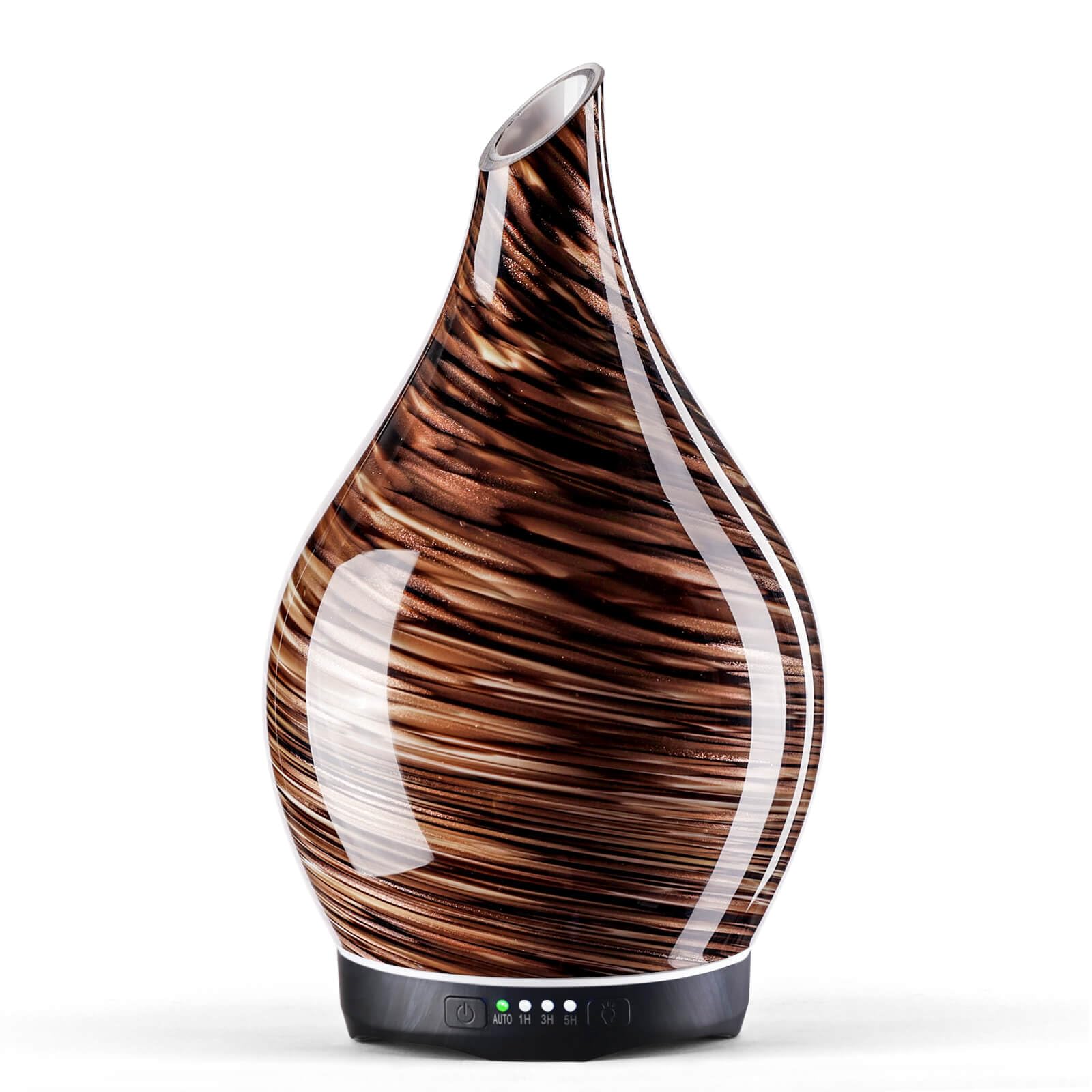 Porseme 280ml Glass Diffuser - Dark Golden, Color-Changing, 7h Auto-Off