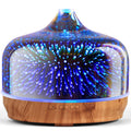Porseme 500ml Essential Oil Diffuser – 3D Glass Ultrasonic Humidifier with Auto Shut-Off