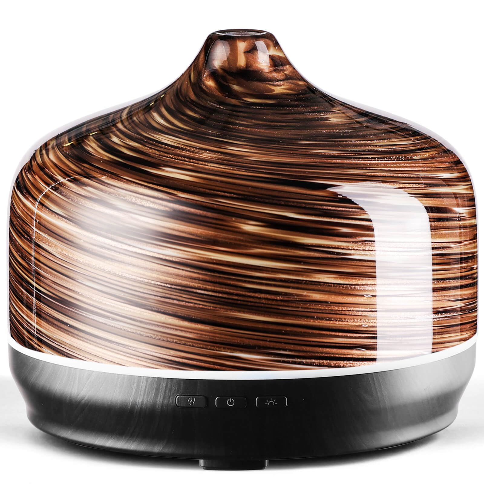 Porseme 500ml Glass Diffuser – Ultrasonic Cool Mist, Auto-Off (Dark Golden)