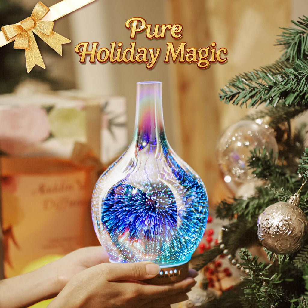 Porseme 150ml 3D Glass Essential Oil Diffuser – Auto Shut-Off