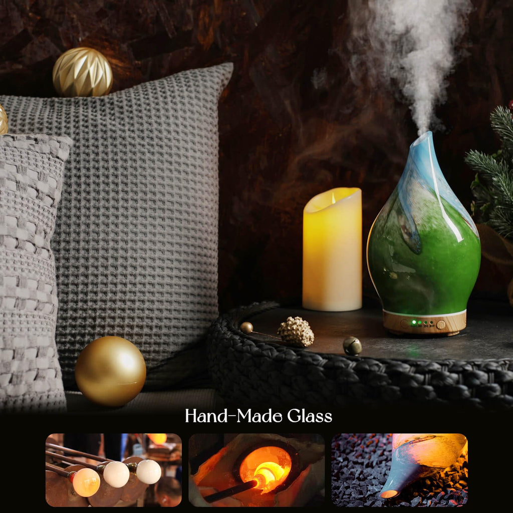 Porseme 150ml Glass Color-Changing Diffuser - Blue Grass