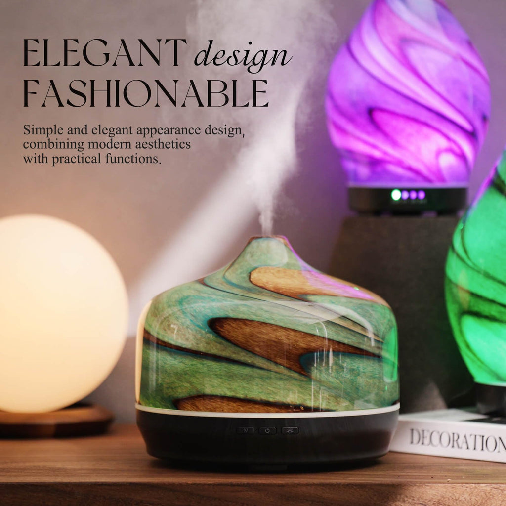 Porseme 500ml Glass Essential Oil Diffuser - Teal Green