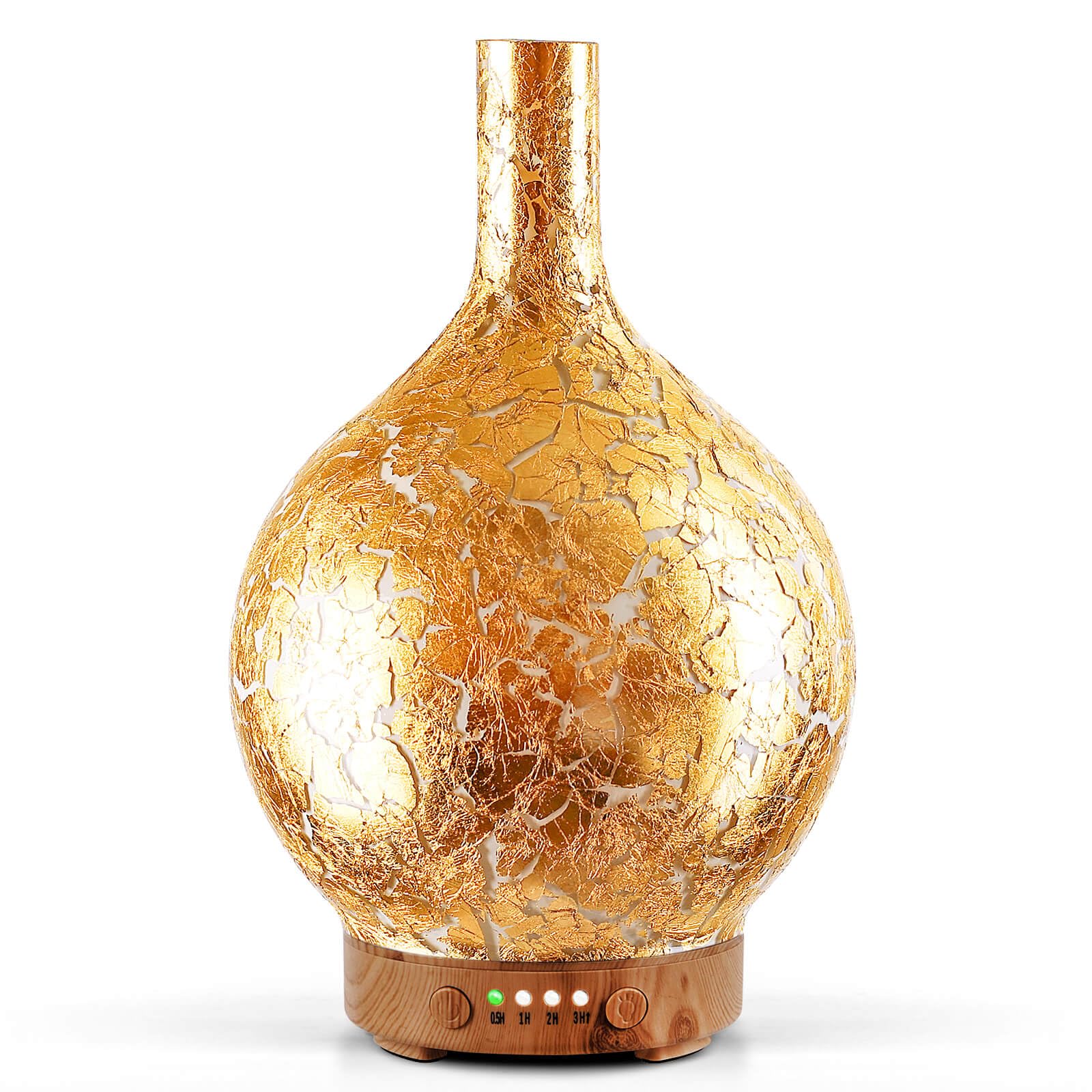 Porseme Gold Plated 150ml Essential Oil Diffuser | Ultrasonic Humidifier, Auto Shut-Off