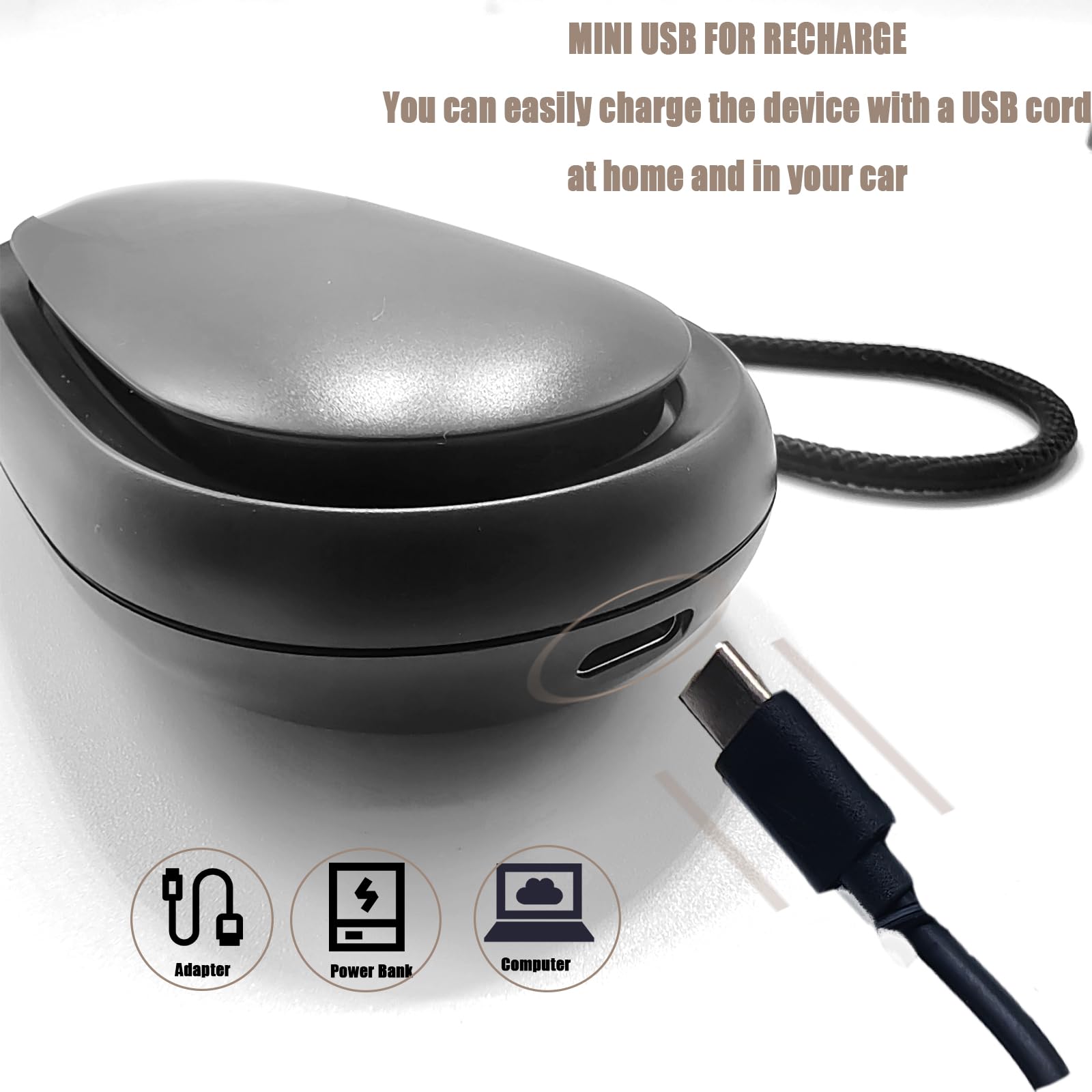 Portable Waterless Essential Oil Diffuser — Battery-Operated, Travel-Sized (Black) for Car, Home & Office