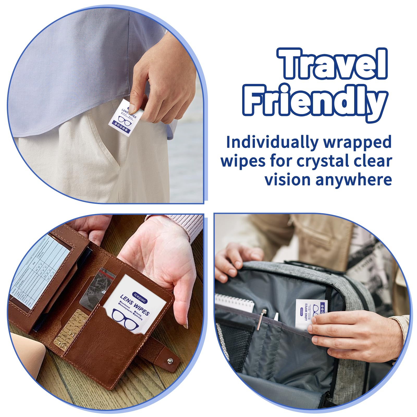 Lens Wipes for Eyeglasses – 500 Count, Pre-moistened, Streak-Free, Scratch-Free