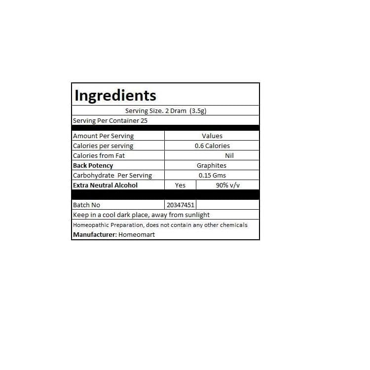 Graphites Homeopathy Pellets 200C Potency – Pack of 2 | HomeoMart