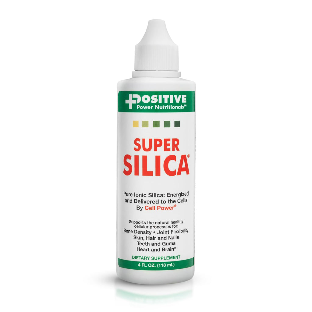 Positive Power Nutritionals Super Silica – Liquid Silica with Collagen-Boosting Silicon (4oz) for Hair, Skin, Nails & Joints