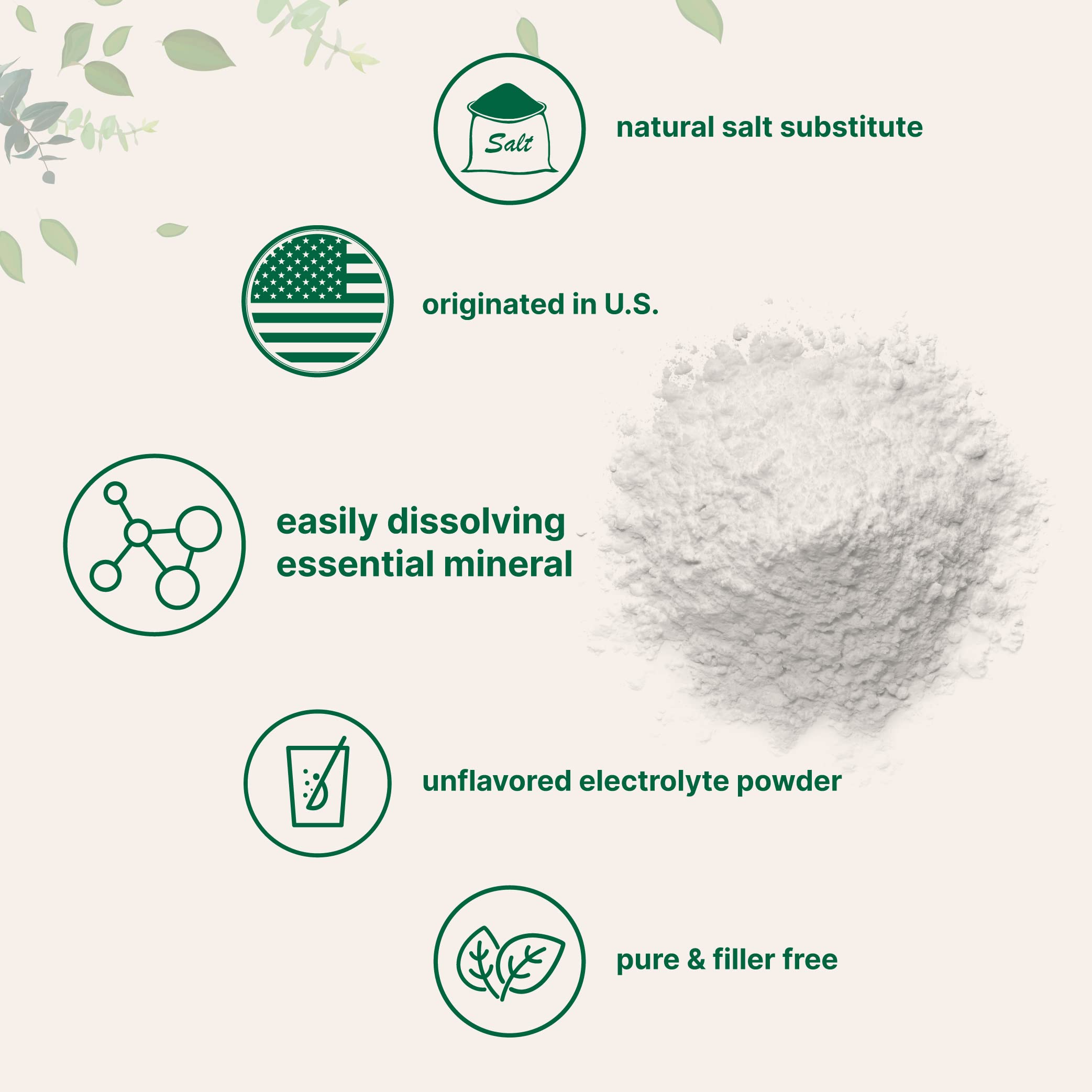 Potassium Chloride Powder 1 KG | Electrolyte Mineral Support