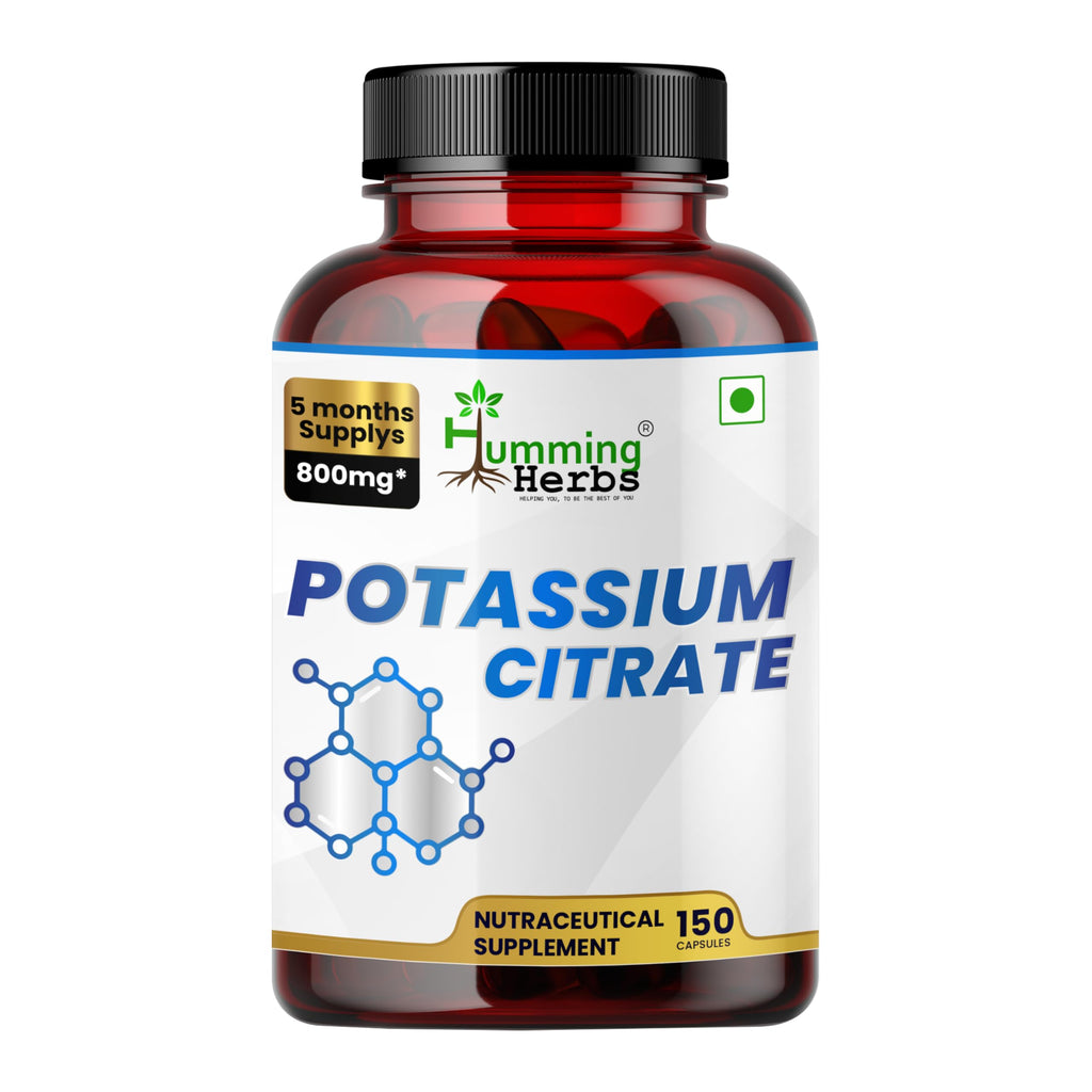 Potassium Citrate 800mg – 150 Vegan Capsules | Daily Electrolyte & Mineral Support | No Additives | Non-GMO