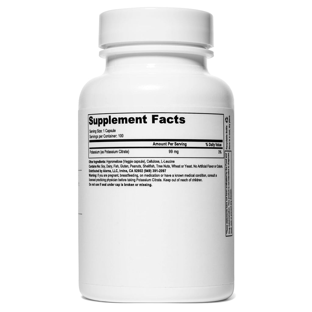 Potassium Citrate 99 mg - Supports Electrolyte Balance & Kidney Health | 300 Veg Capsules (Pack of 3)