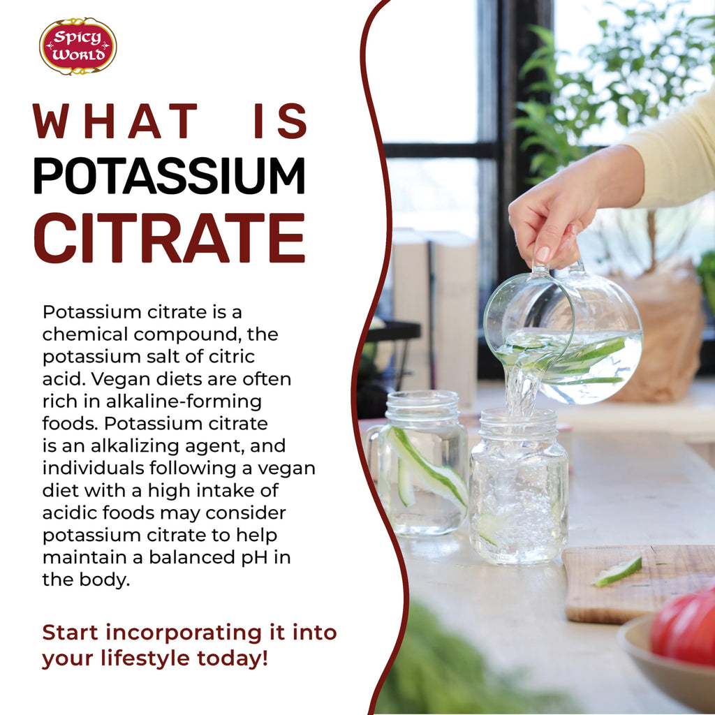Potassium Citrate Powder 2.5 lb Bulk – Pure, Vegan, Food Grade | Spicy World