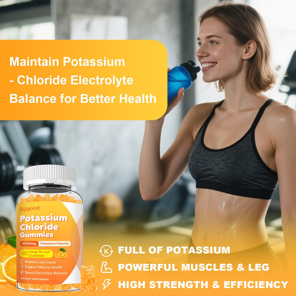 Sugar Free Potassium Gummies 2 Pack – 1200mg Potassium Chloride, Electrolyte Balance
