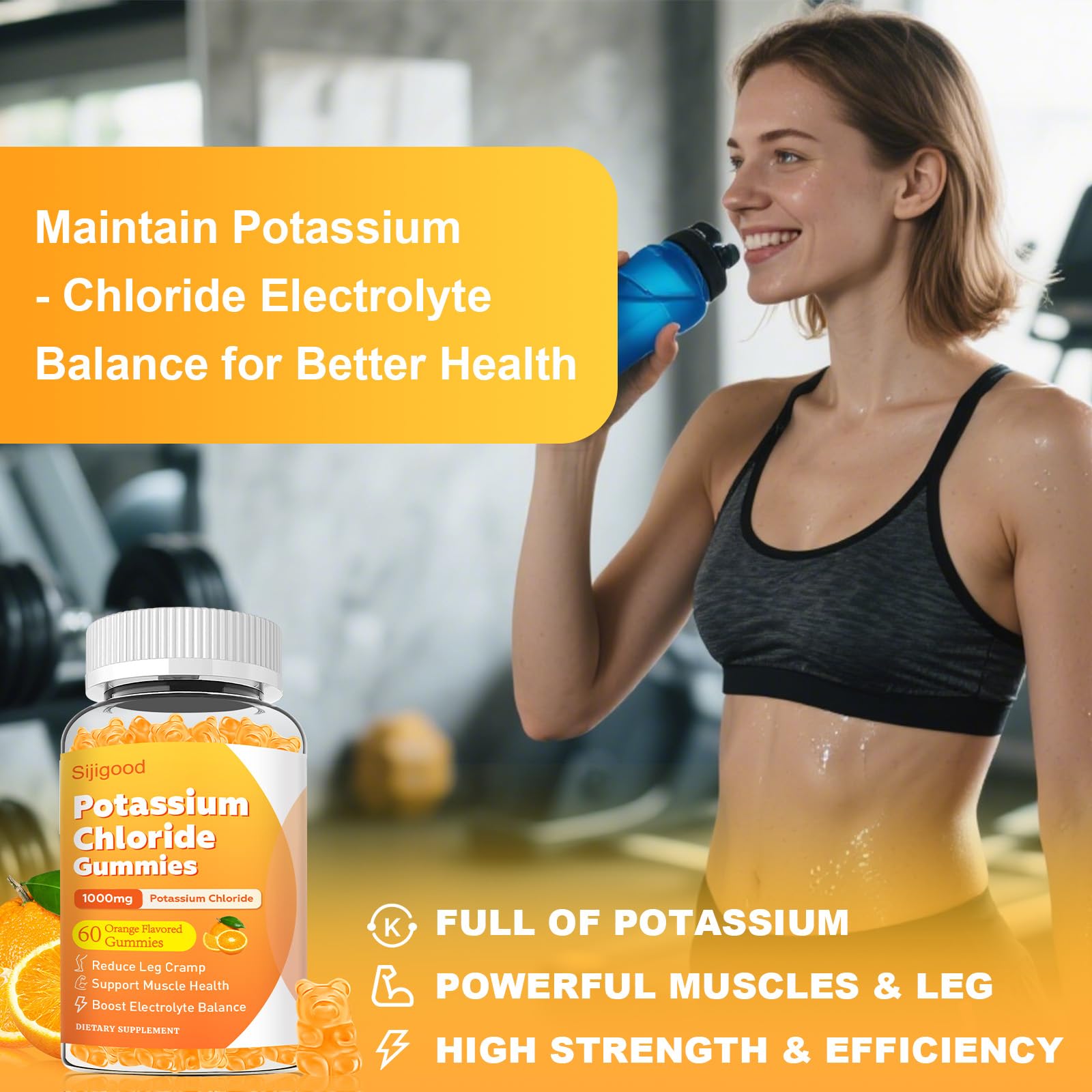 Sugar Free Potassium Gummies 2 Pack – 1200mg Potassium Chloride, Electrolyte Balance