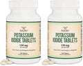 Potassium Iodide 130mg Tablets | 180 Count, 3-Month Emergency Supply | Double Wood (Pack of 2)