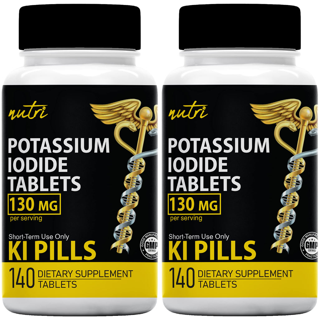 Nature's Fusions Potassium Iodide Tablets 130 mg – 280 Count, 10-Year Shelf Life, NSF cGMP