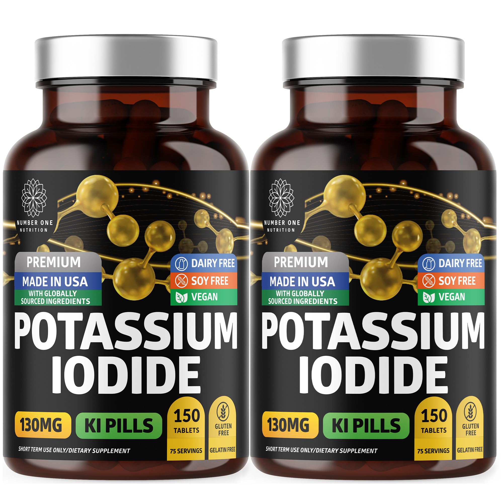 Premium Potassium Iodide Tablets – 130 mg/Serving, 300 Count