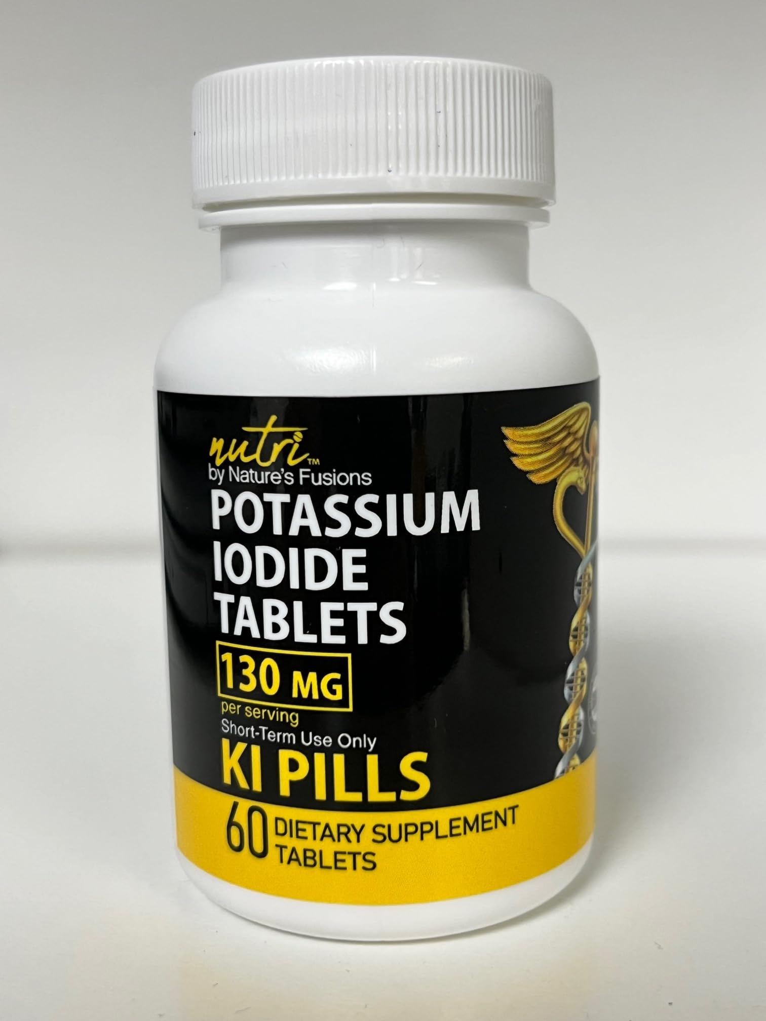 Potassium Iodide Tablets 130 mg – 60 Tablets | 10 Year Shelf-Life (2034–2035) | Ki Pills | Yoduro de potasio | NSF cGMP Certified | 3rd Party Tested