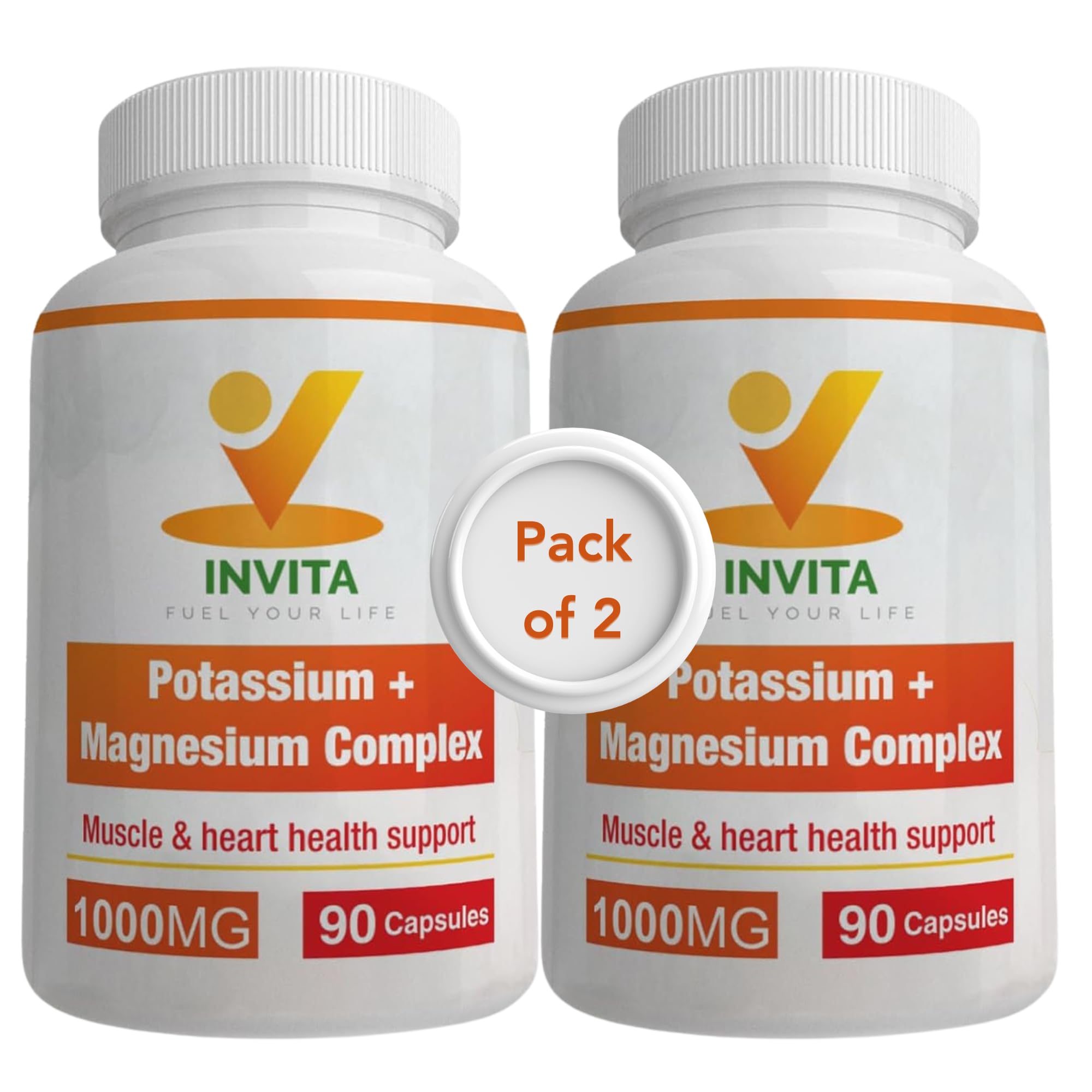 Potassium Magnesium Complex 1000 mg | High-Absorption Magnesium & Potassium Supplement for Leg & Muscle Recovery