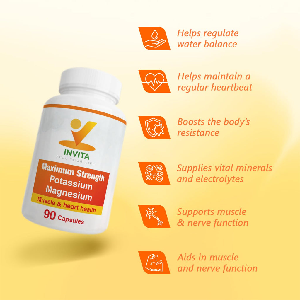 Potassium Magnesium Complex 1000 mg | High-Absorption Magnesium & Potassium Supplement for Leg & Muscle Recovery