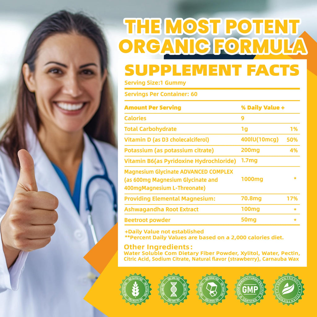 Potassium Magnesium Gummies with Magnesium Glycinate & Omega-3